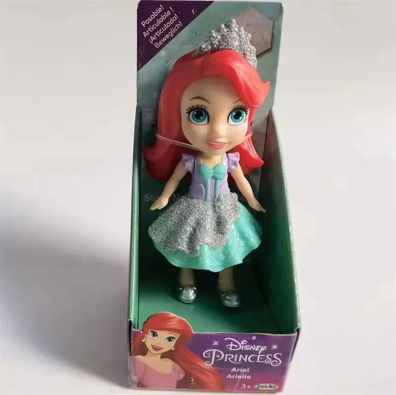 New Hot Disney Princess Miniature Doll Model Rapunzel Ariel Snow White Poseable Cute Anime Action Figure Model Frozen Gift Toy
