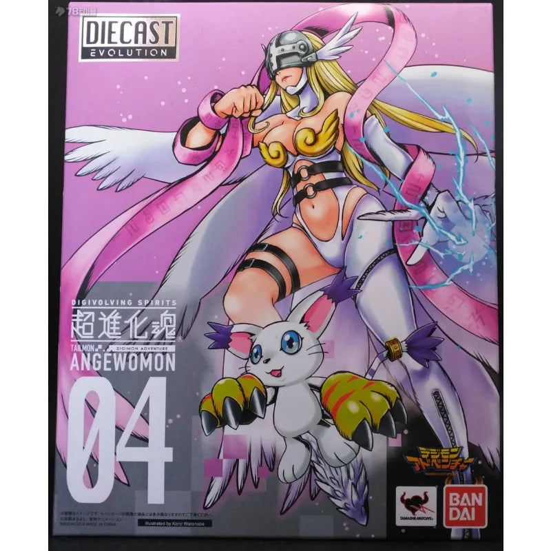 BANDAI Genuine Super Evolution Soul Series Digital Tyrannosaurus Series Angewomon Collection of Transformable Toy Models Gift