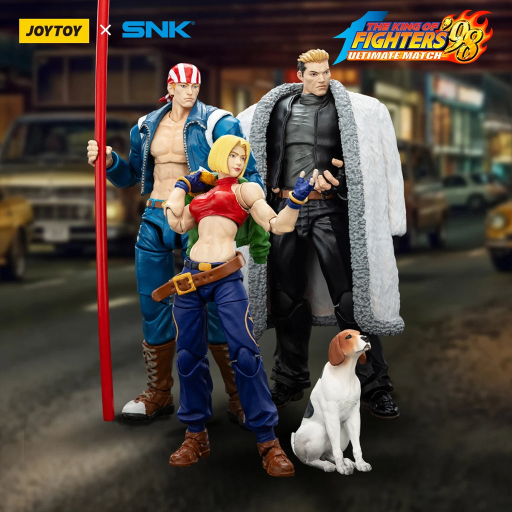 JOYTOY KOF '98UM '97 Special Team Ryuji Yamazaki Billy Kane Blue Mary Action Figure Model Toys Collection Kit  Gift