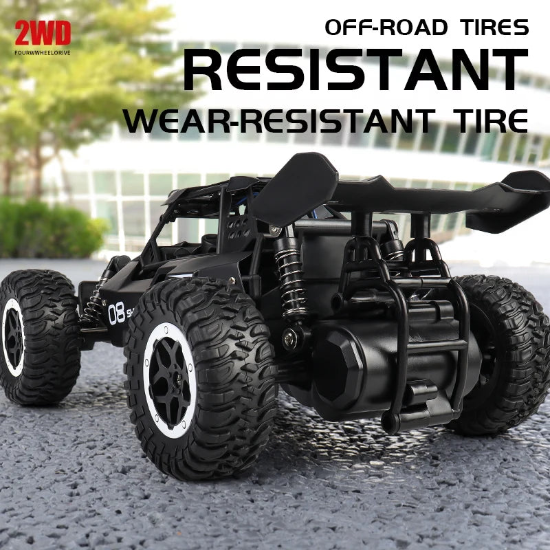 ZWN 1:16 2.4Gh Model RC Car With LED Lights 2WD Off-road Remote Control Climbing Vehicle Outdoor Cars Toys for Boys Girls Gifts
