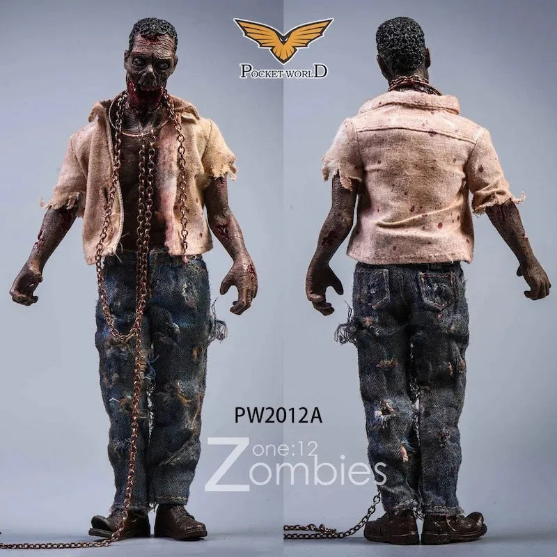 In Stock POCKET WORLD Original 1/12 Zombie Zombie Mobile Doll Model Handmade Toy Gift Collection