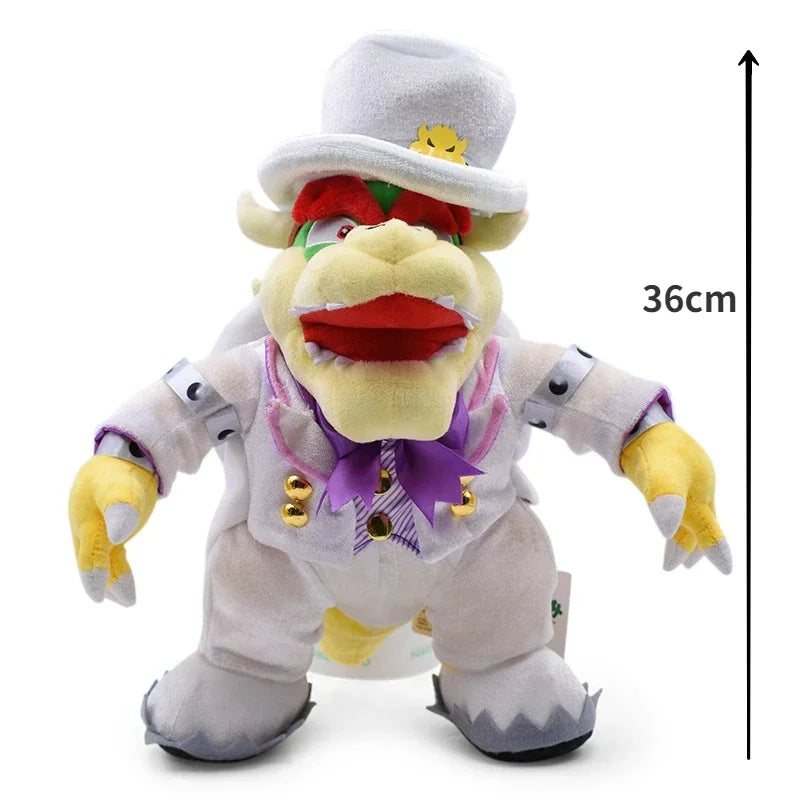 Super Marios Bros Toys Anime Figure Bowser Peach Princess Wedding Dress Cute Cartoon Kids Toys