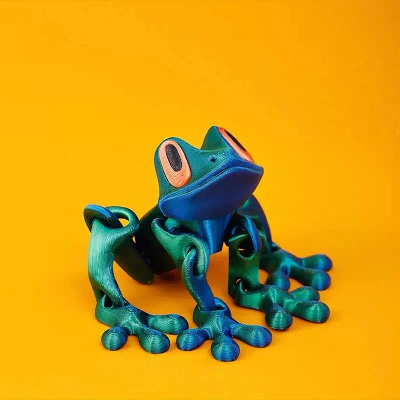 2025 Popular High Tech 3D Printed Magnetic Frog Fridge Sticker Movable Joint Glow in The Dark Dragon Toy