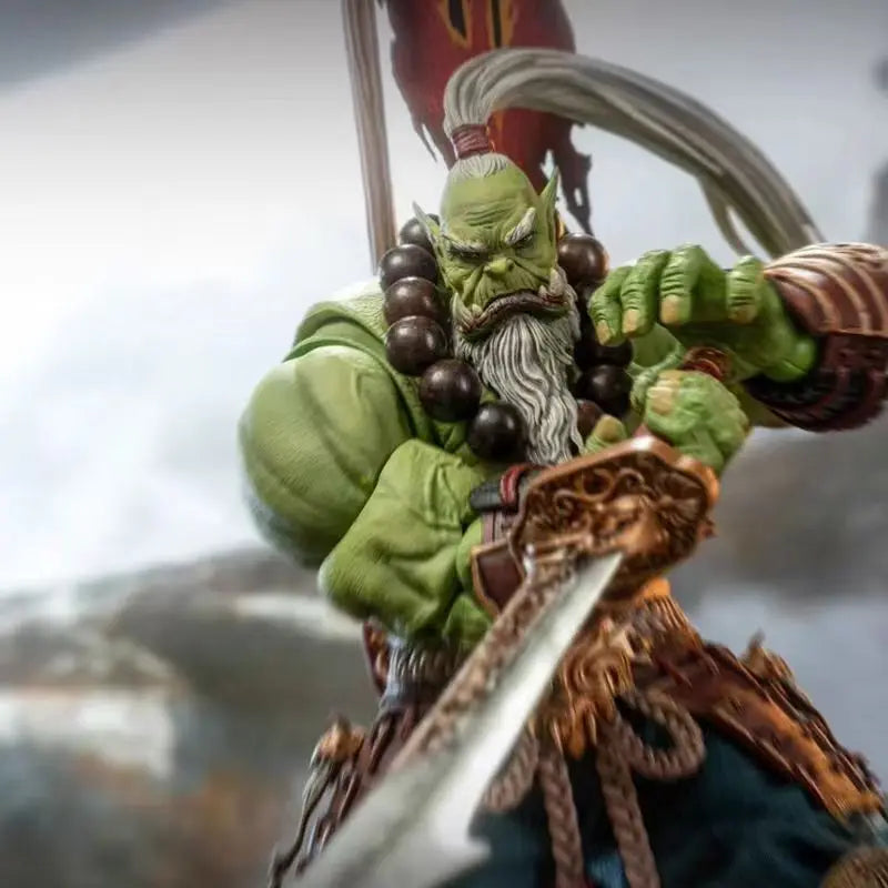 World of Warcraft Tribal Guard Orc Action Figure 1/10 Scale Collectible Hand-Made Movable Model Ornaments for Gamers And Fans