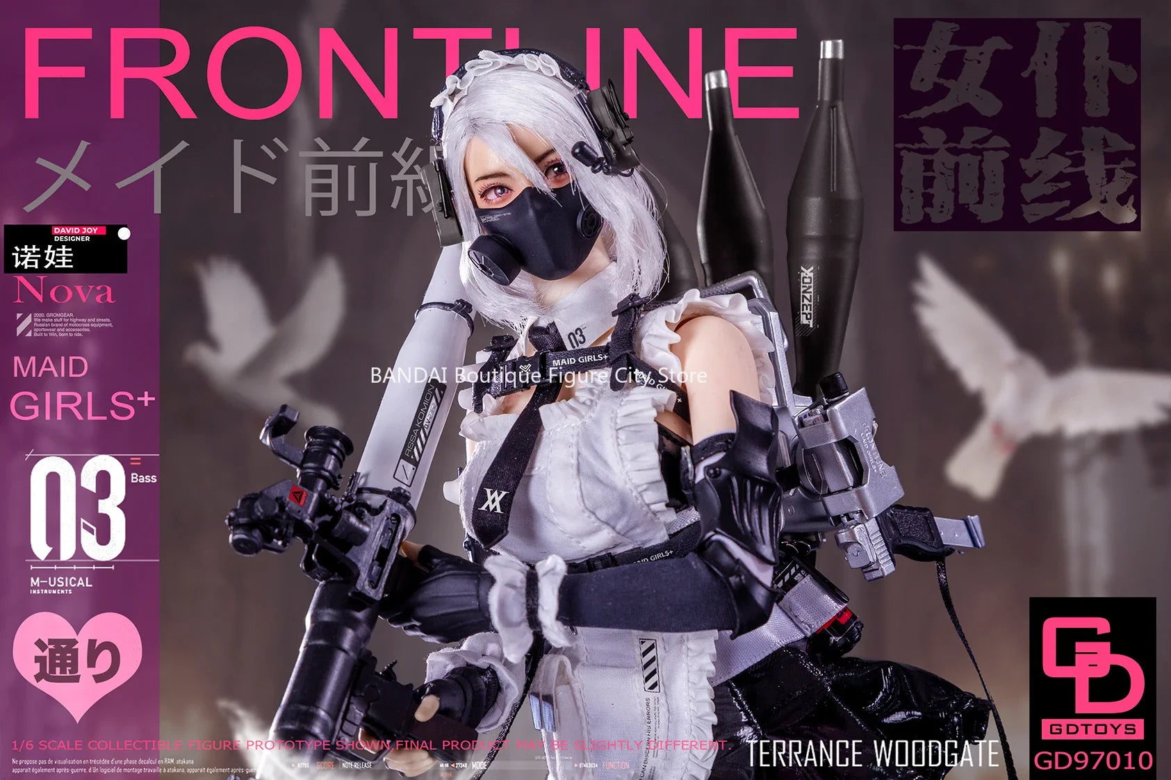 In Stock GDTOYS 1/6 GD970101 Maid Frontline Part 3 - Nova with Mobile Soldier Figure Model Toy Gift Collection