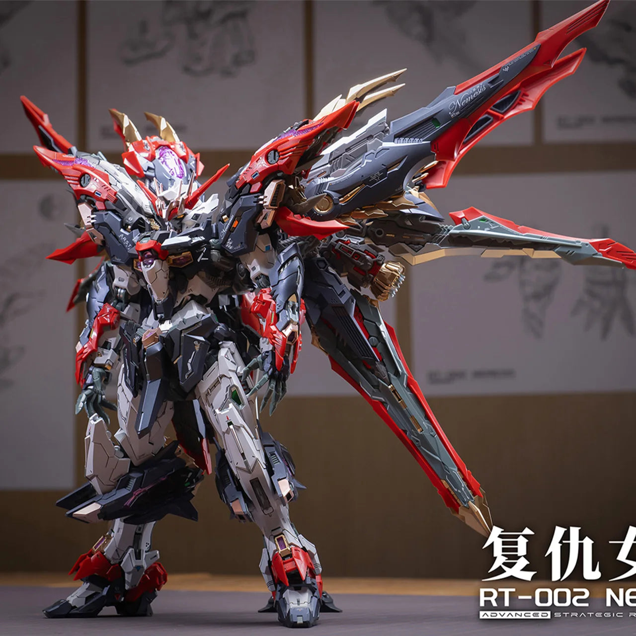 Infinite Dimension 1/100 Nemesis Mecha Assembly Model Kit Action Figure 3-Layer Skeleton With Stand Collectible Toy Boy Gift