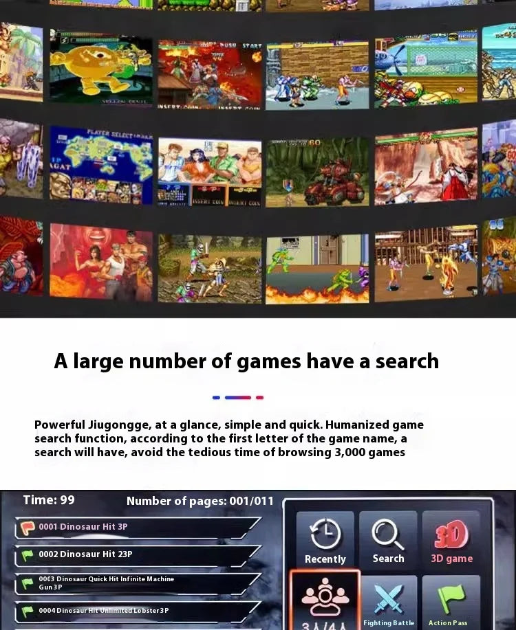 Arcade Pandora Game Console Multi in One Moonlight Box Portable Folding Fighting Game Console Customizable