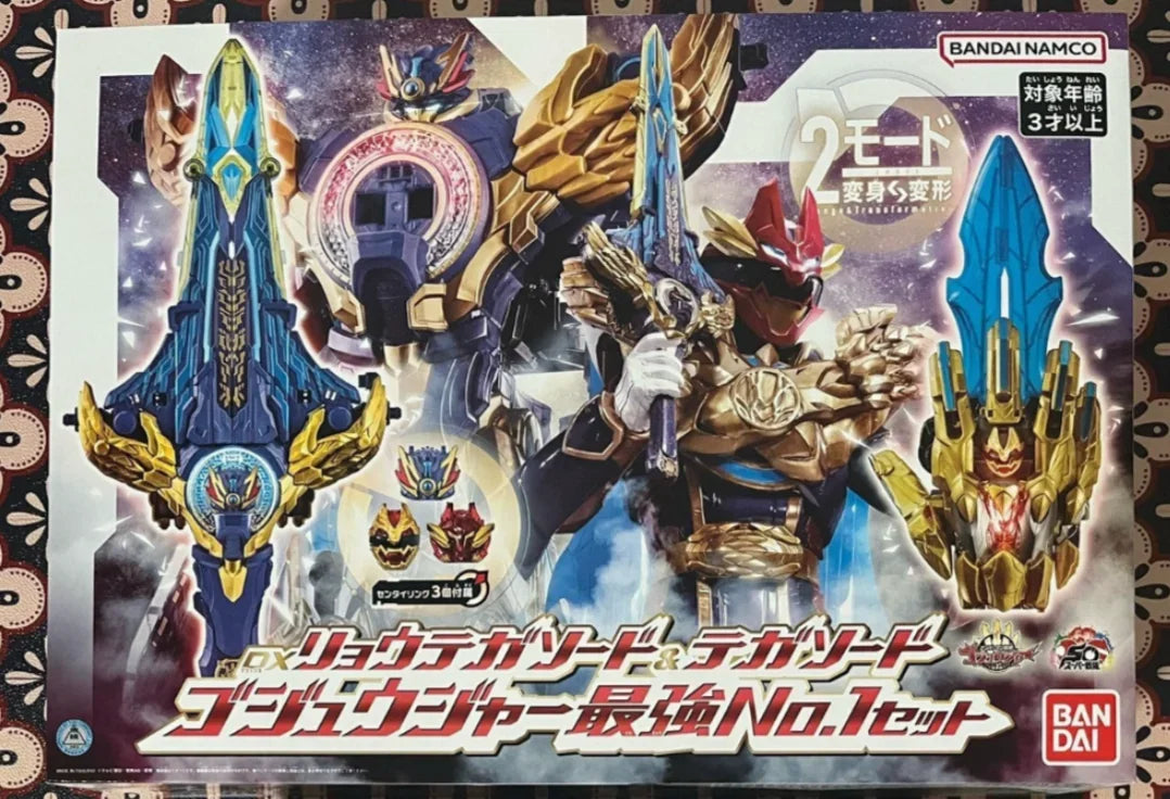 In Stock DX No.1 Sentai Gozyuger Double-Handed Sword Swear Action Figure Set with Dragon Emperor Final Robot Fusion Toy for Kids