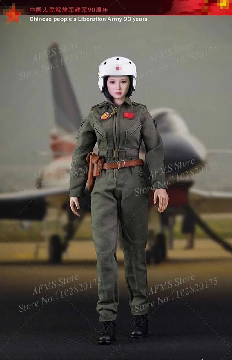 FLAGSET FS-73006 1/6 Scale Collectible Figure Chinese Hero Female Pilot Doll Full Set 12'' Women Soldier Action Figures Toy