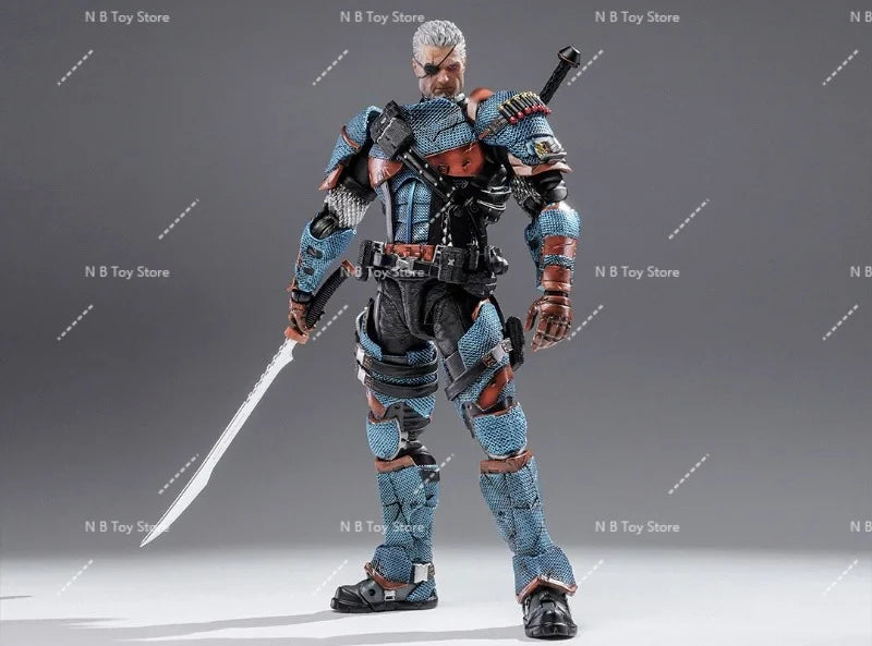 LPZZ ROUNO CUEURE DC002 1/12 Deathstroke Arkham Knight Finished Module Movable Batman Collectible Model Action Anime Figure Toy