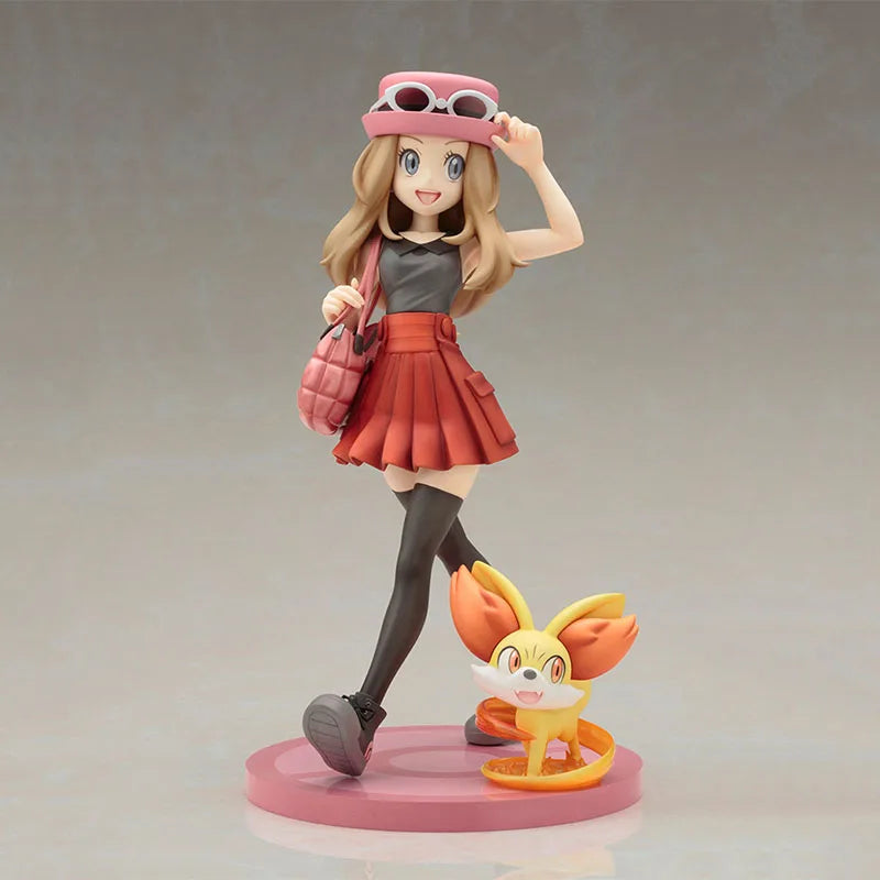 Original Kotobukiya ARTFX J Pokémon Serena Fennekin PVC 20CM Anime Figure Collectible Model Doll Statuette Ornament Gift Toys
