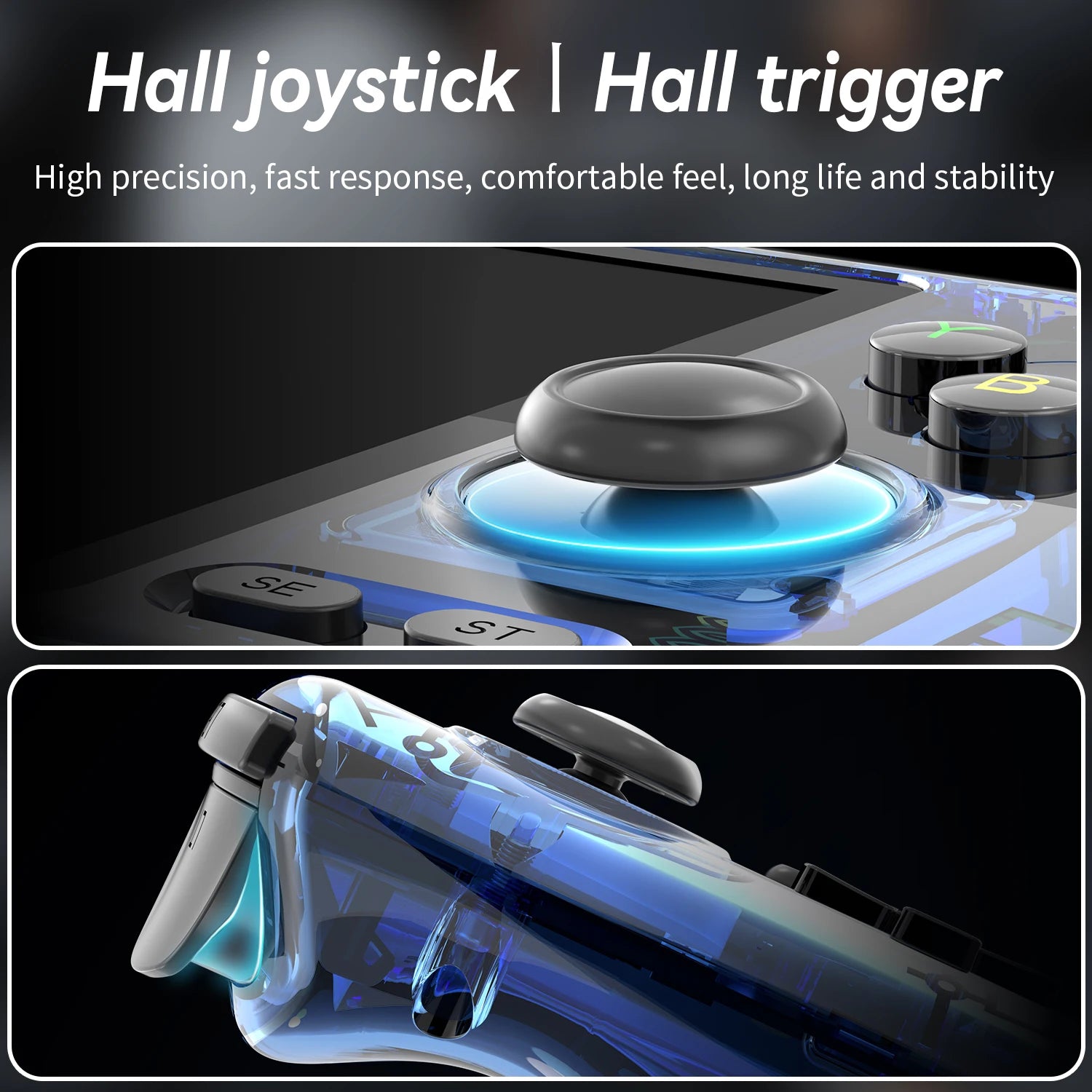 ANBERNIC RG556 Retro Handheld Game Android 13 5.48 inch Touch OLED Screen Support DP WiFi Bluetooth Hall Rocker Battery 5500mAh