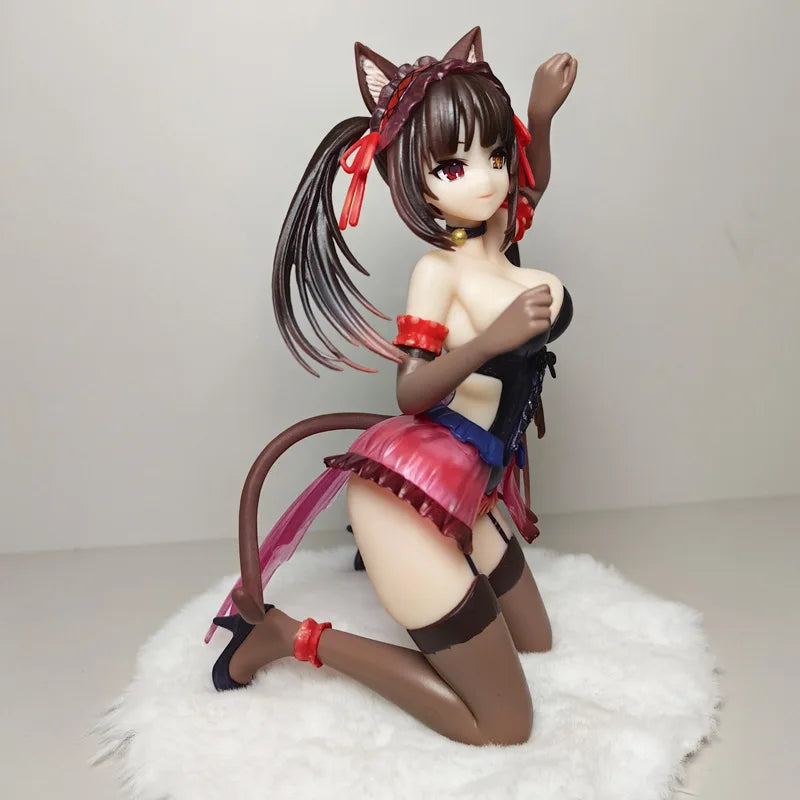 Hot Date A Live Fragment: Date A Bullet Tokisaki Kurumi Kdcolle 1/7Cat Ears Anime Action Figure Toy Game Collectible Model Doll