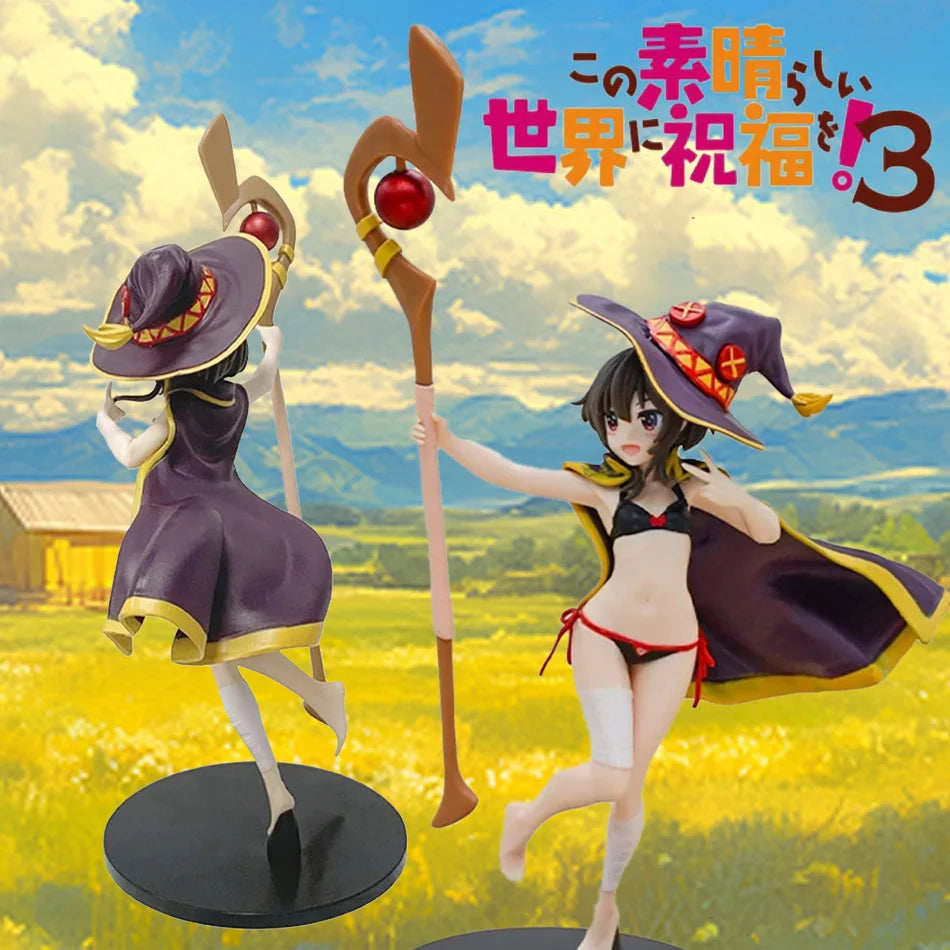 Megumin Badeanzug Anime Figur - PVC Action Modell Spielzeug aus ‚Gottes Segen für diese wunderbare Welt‘ für Mädchen Geschenk