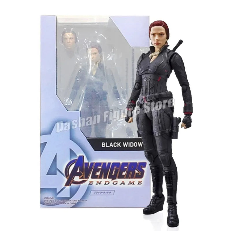 Shf Black Widow Actionfigur Avengers End Game Natasha Romanoff Figuren 15 cm PVC Sammlerstück Infinity War Modell Spielzeug für Geschenke
