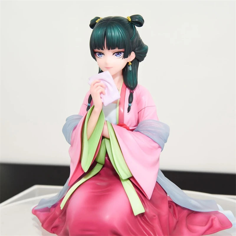12.5cm Maomao Anime Figure Maomao Action Figure Pink Long Dress Girl Statue PVC Model Desktop Decoration Collectible Toys Gifts