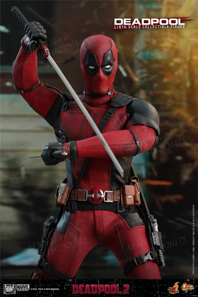 12Inch HOTTOYS HT MMS 490 1/6 Men Soldier Deadpool 2 Superhero Ryan Reynolds Doll Full Set Action Figure Model Collection Toys