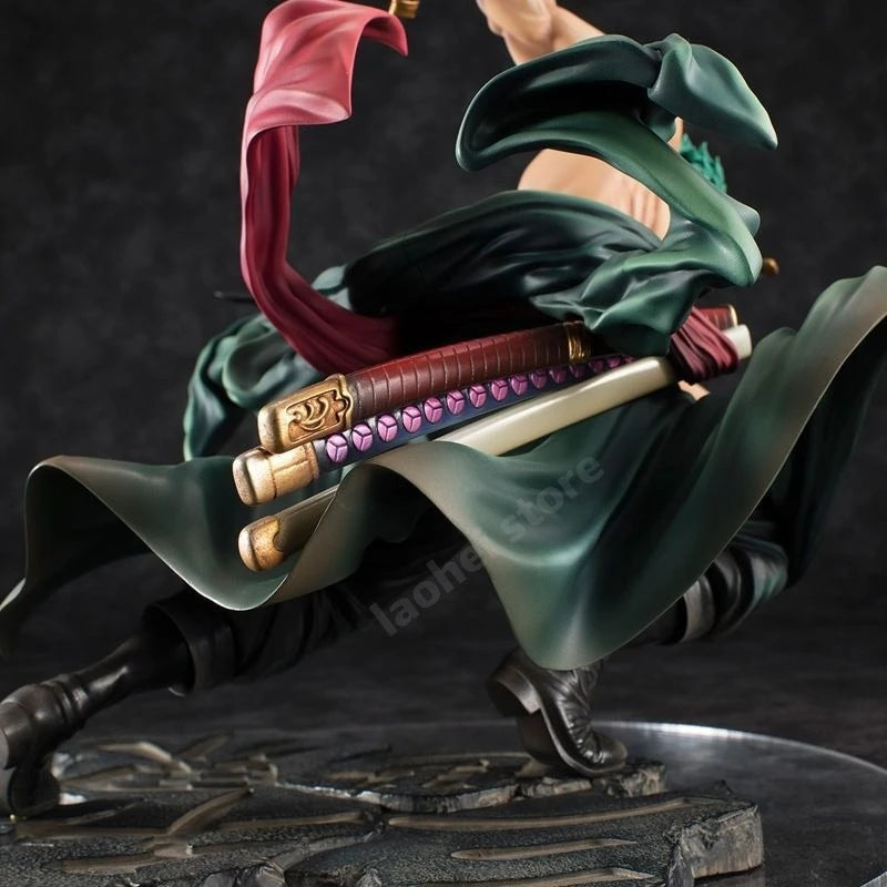 Hot One Piece  Anime Figure GK Roronoa Zoro Three-blade Sa-maximum Manga Anime Statue Action Figure Collection Model Kid Toy