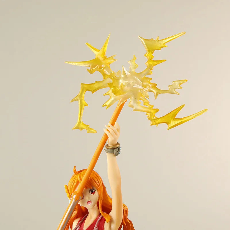 Anime One Piece Nami Figure Magic Weather Wand WT100 Commemorative One Hundred Scenes of the Great Pirates by Eiichiro Oda Model
