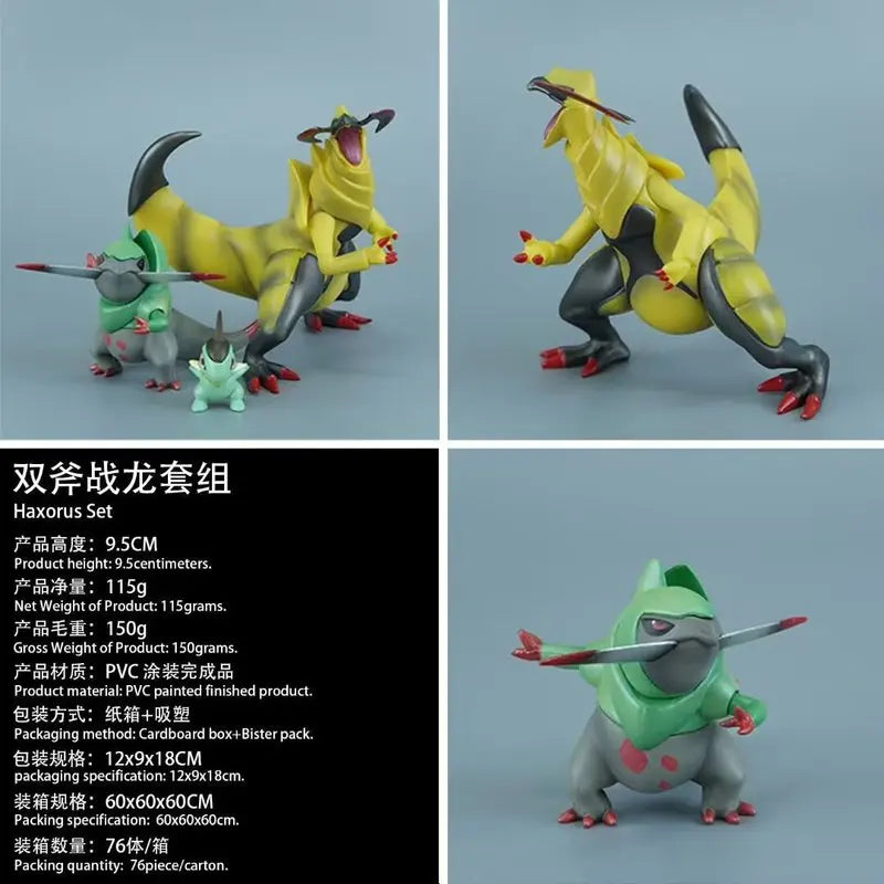 Hot Anime PokéMon Double Axes And Walk-On Doll Model Hand-Made Cute And Popular Elf Trend Desktop Decoration Toys Birthday Gift