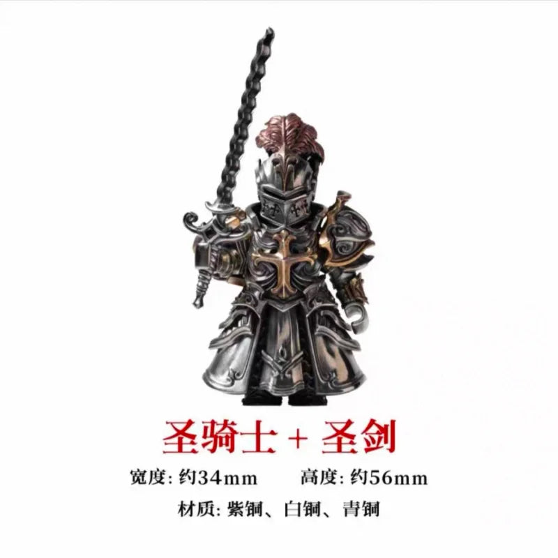 Europäische Kreuzzüge Orden der Ritter Moc Tempelritter Zarte Metall Magnetische Ziegel Spielzeug Kupfer Material Figur Spielzeug Geschenke