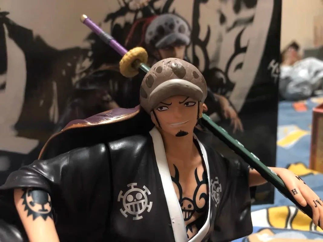 One Piece Trafalgar Law Figure Anime Sitting Kimono Action Figurine Pvc Model Decoration Statues Collect Toy Birthday Gift