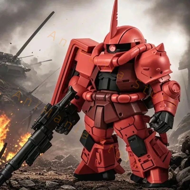 2026 Cute Assembly Model Toy Zaku Ii Mass Production een Version Q Version Mobile Suit Robot Model Kit for Ages 8 And above Gift