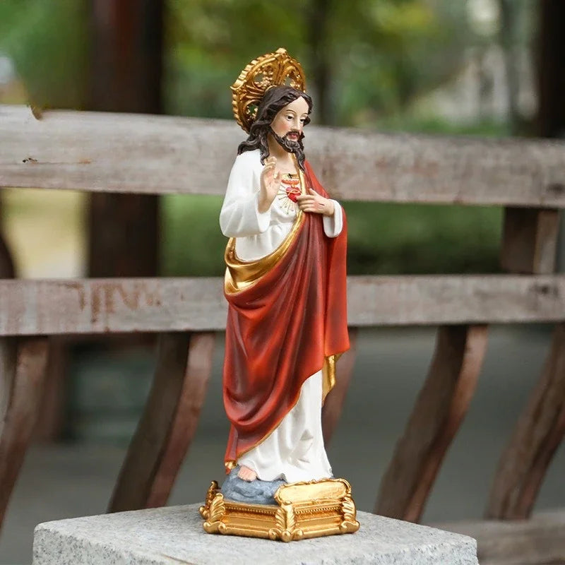 High 22.5CM Classical Hand-raising Figure Easter Decoration Resin Crafts