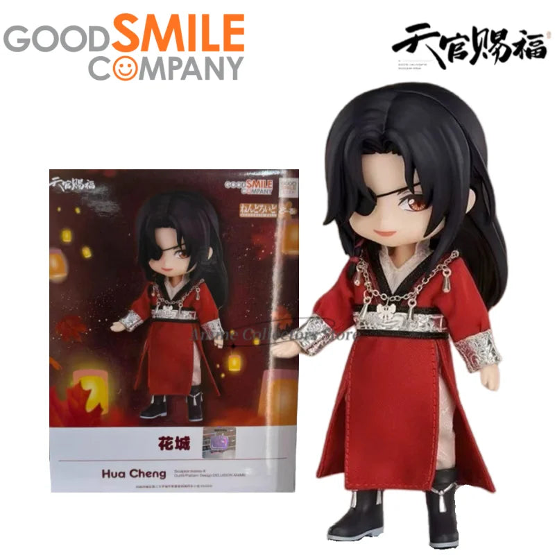 Dalam Stok Senyum Baik GSC Boneka Nendoroid Heaven Pakaian Berkat Resmi Set Xie Lian 14cm PVC Figur Anime Model Aksi Mainan