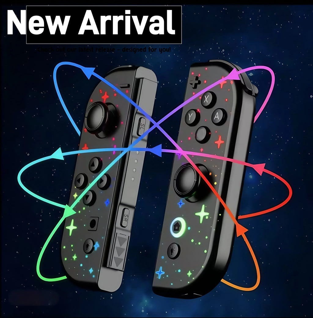 New arrival Exclusive model in 2025. RGB LED 5.2 Bluetooth Joy-Con, suitable for Nintendo Switch/Lite/Oled game consoles.