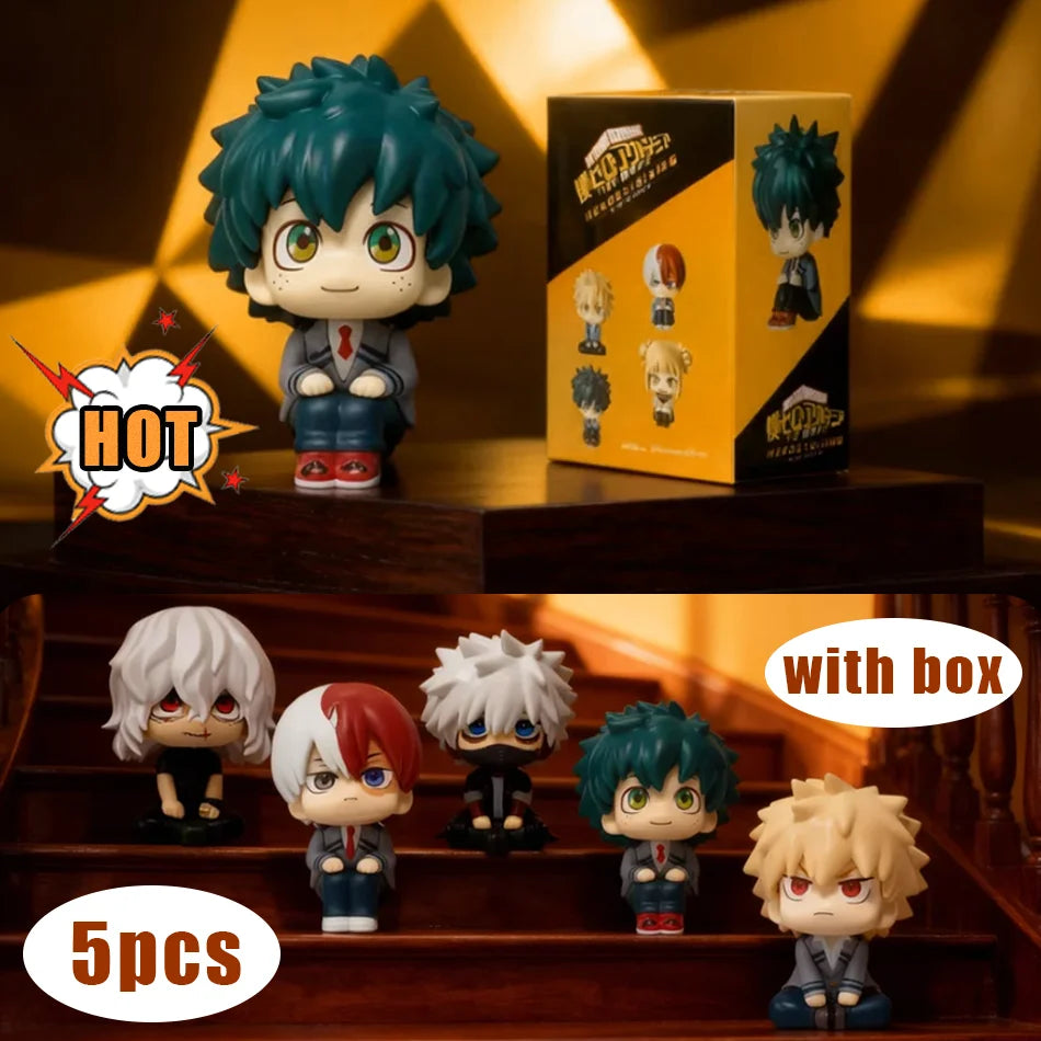 9-10cm My Hero A cademia PVC Anime Figurine Tomura Shigaraki / Izuku Midoriya / Katsuki Bakugo / Shoto Todoroki Collectible Toy