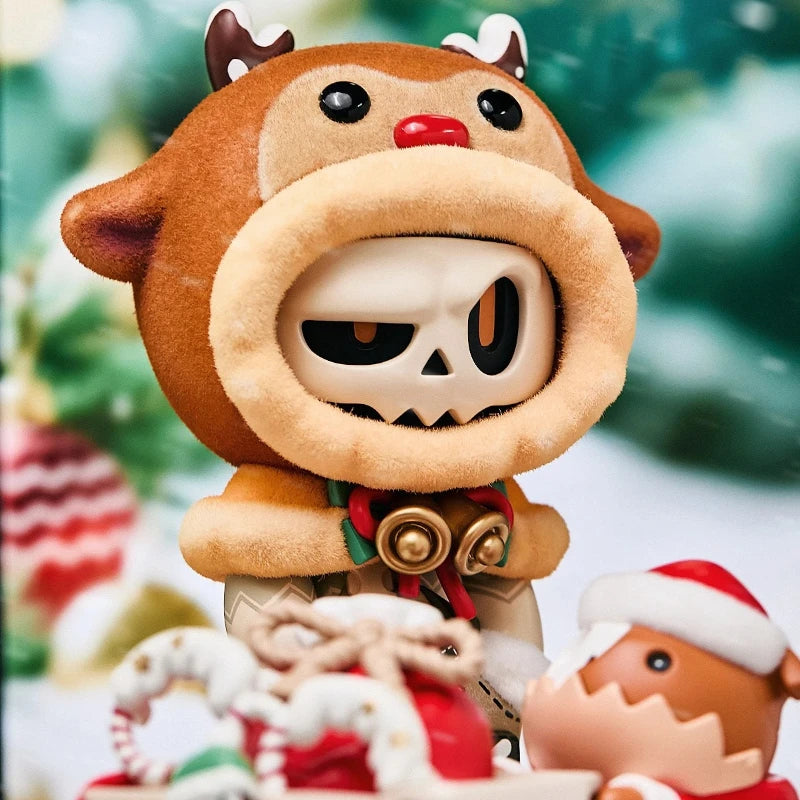Mr. Bone Christmas Delivery Limited Edition Cute Reindeer Shape Toys Desktop Model Home Ornaments Mystery Room Collection Gifts