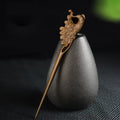 Haarnadel im ethnischen Stil, chinesischer Haarstab, pfauenförmiger Haarverschluss aus Holz, Essstäbchen, klassischer Hanfu-Haarknoten, Schmuck, Diademe für Mädchen