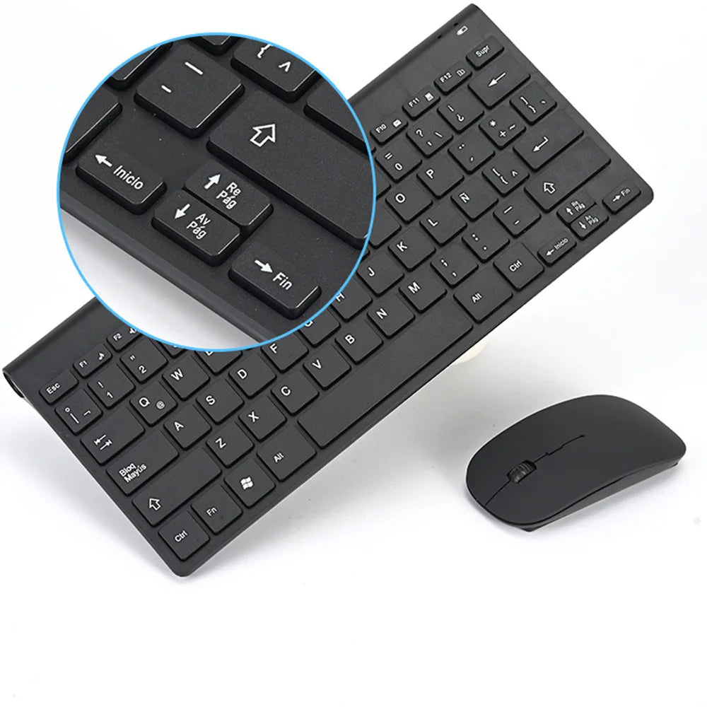 Hot Wireless Spanish Keyboard Mouse For Game PC Player TV Spanish Keyboard and Mouse Set 78Keys Gaming Keyboard Dropshipping