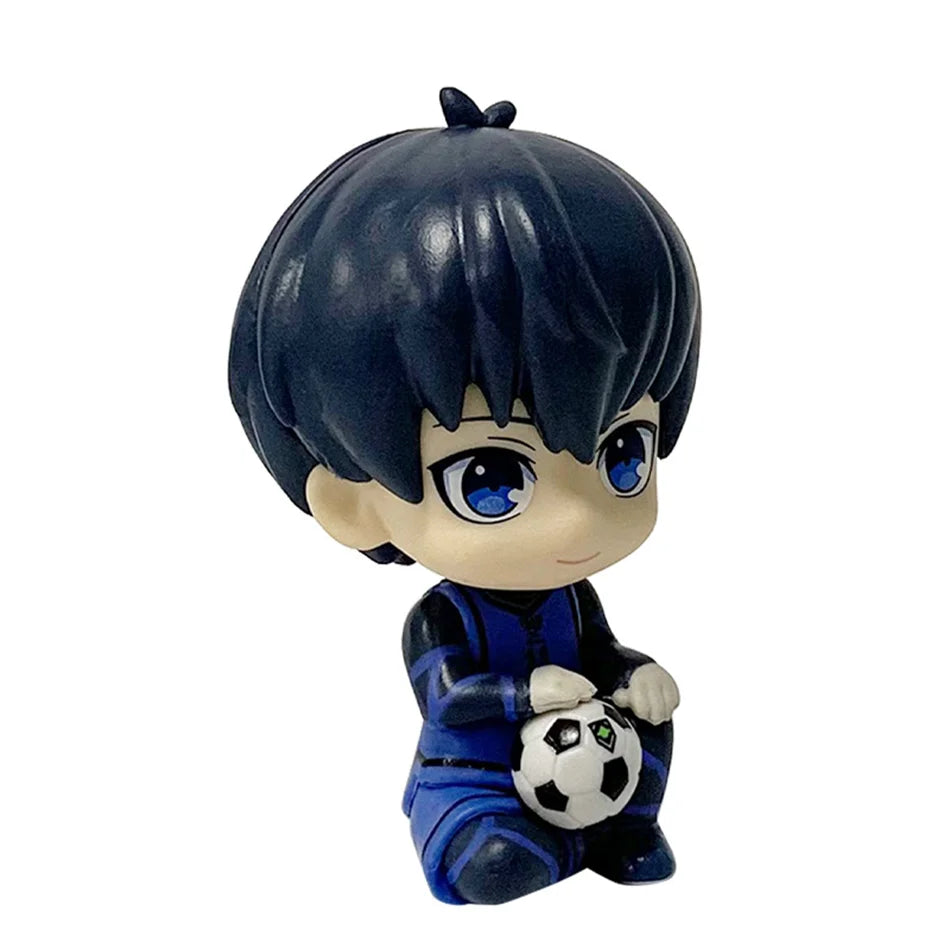 NEW Blue Lock Kawaii Nagi Yisagi Isagi Yoichi Sitting Action Figure Doll Tabletop Model Anime Peripheral Creative Birthday Gift