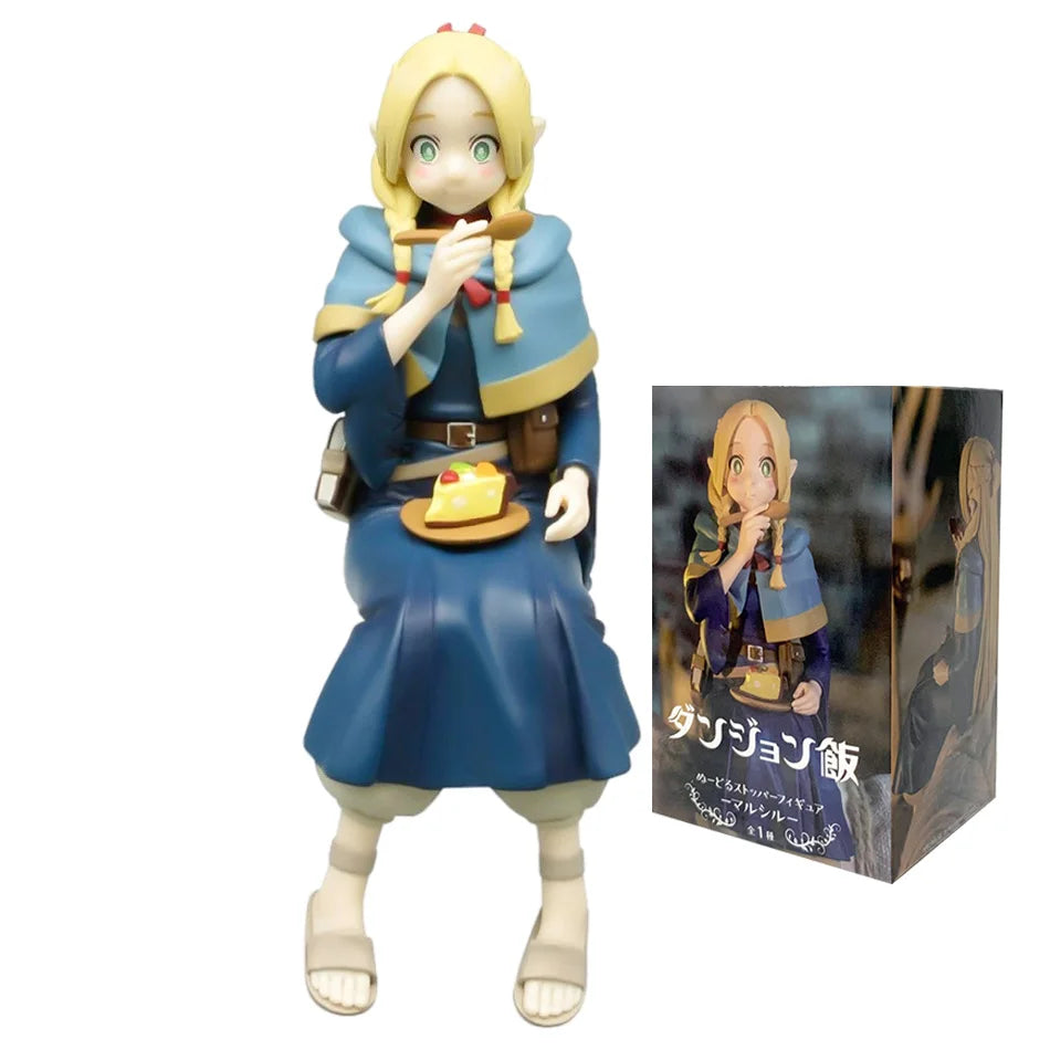 13-15CM Anime Dungeon Laios And Meshi Marcille Donato Figure sit Delicious in Dungeon PVC Model Toy Gift Action Figure Doll