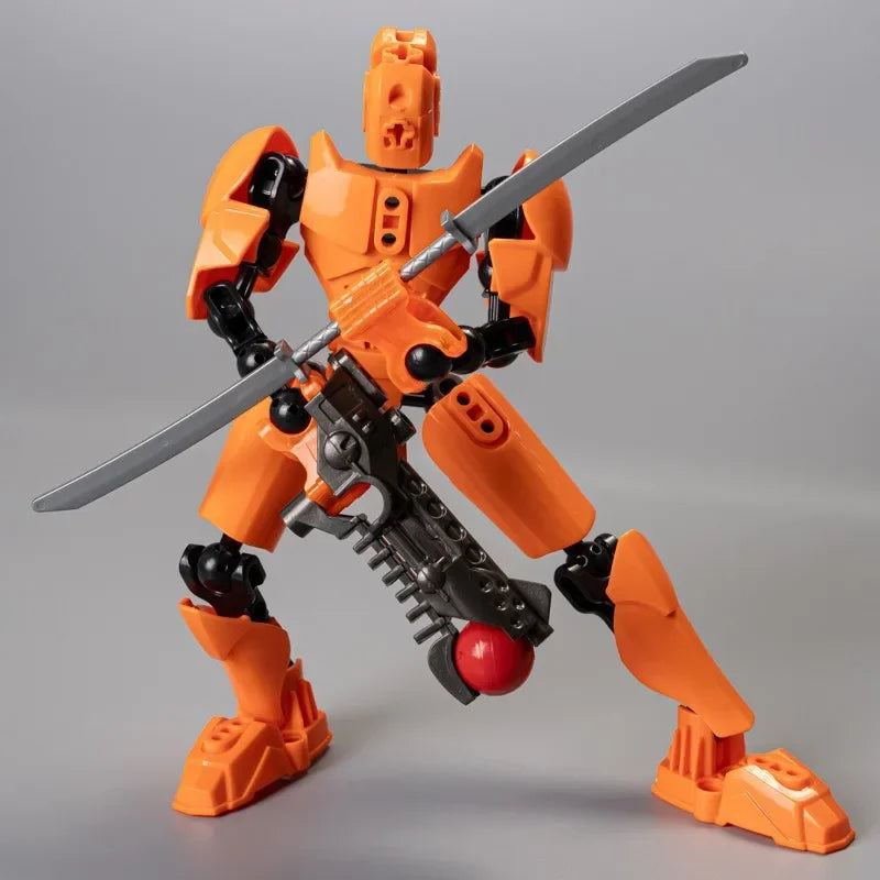 3D-gedruckte Schaufensterpuppe, 13 Bausteine, Warrior-Serie, Spielzeug, Actionfiguren, mehrgelenkiger, beweglicher Gestaltwandler-Roboter, Geschenke