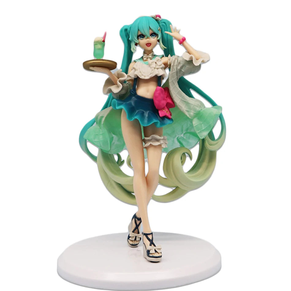 Anime Hatsune Miku Doll Model Cartoon Cute Kawaii Toys PVC Model Action Figures Car Dashboard Decoration Holiday Gift