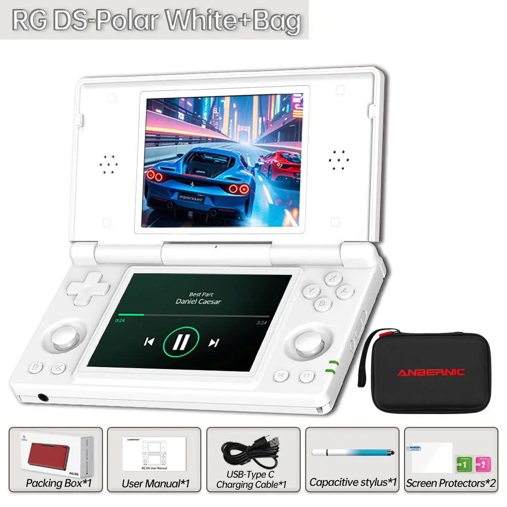 Anbernic RG DS Dual 4.0” IPS Screen Video Game Console Android 14 Support Dual Application On Split Screens & Hall Switch Chip