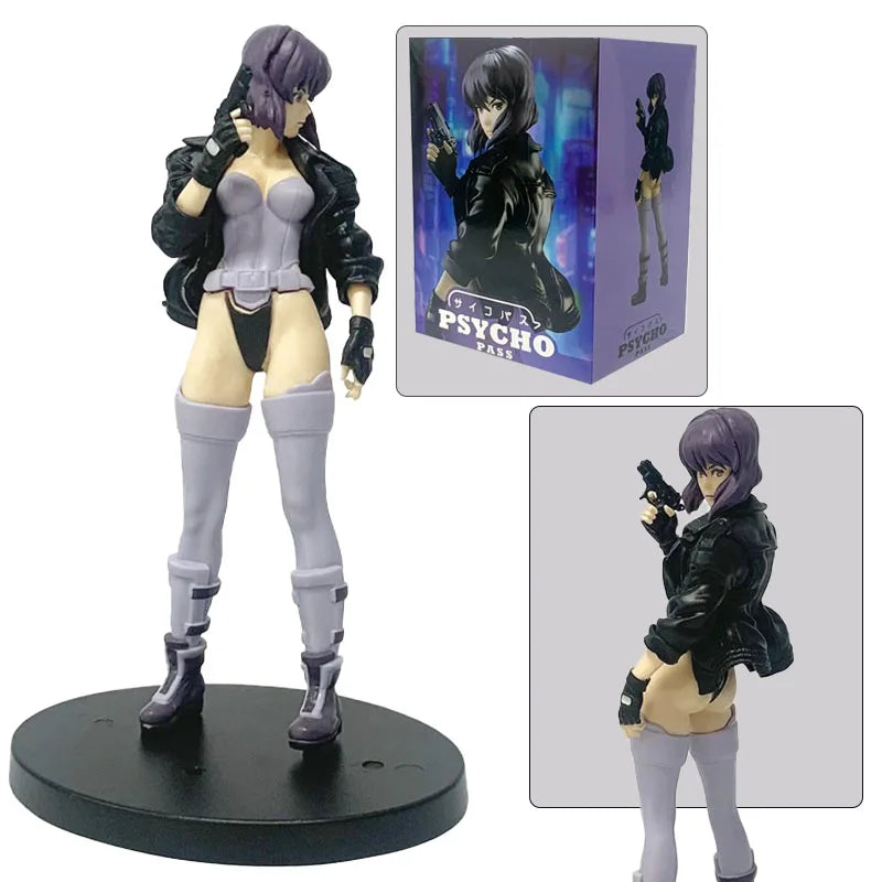 In stock 18cm Anime S.A.C  Action Figure Motoko Kusanagi Figure Model Ornament Room PVC Collectible Model Doll Toys Boys Gifts
