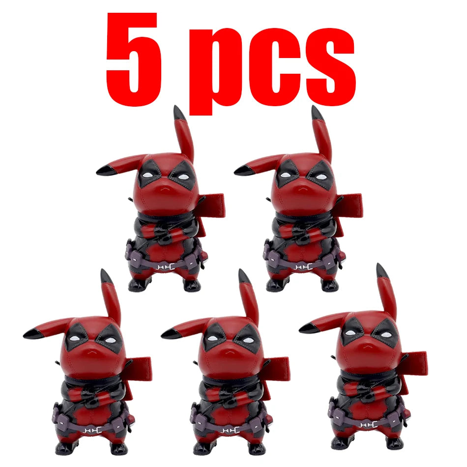 Пикачу Cos Deadpool фигурка Q-версия Пикачу екшън фигурки статуя модел декорация за бюро колекция кукли играчки коледен подарък