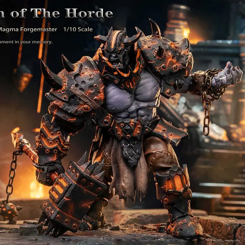 Оригинален комплект играчки Greyknight Wow Orc No.05 Magma Forgemaster Guardian Of The Horde в мащаб 1/10, сив рицар, коледни подаръци
