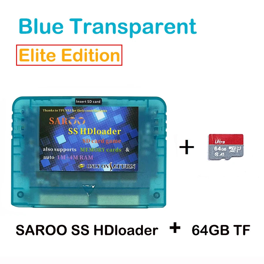 2025 Newest V0.7 SAROO SS HDloader Game Reader Cartridge Card Support SD TF Menory Cards Play Games Without CD for Saturn System