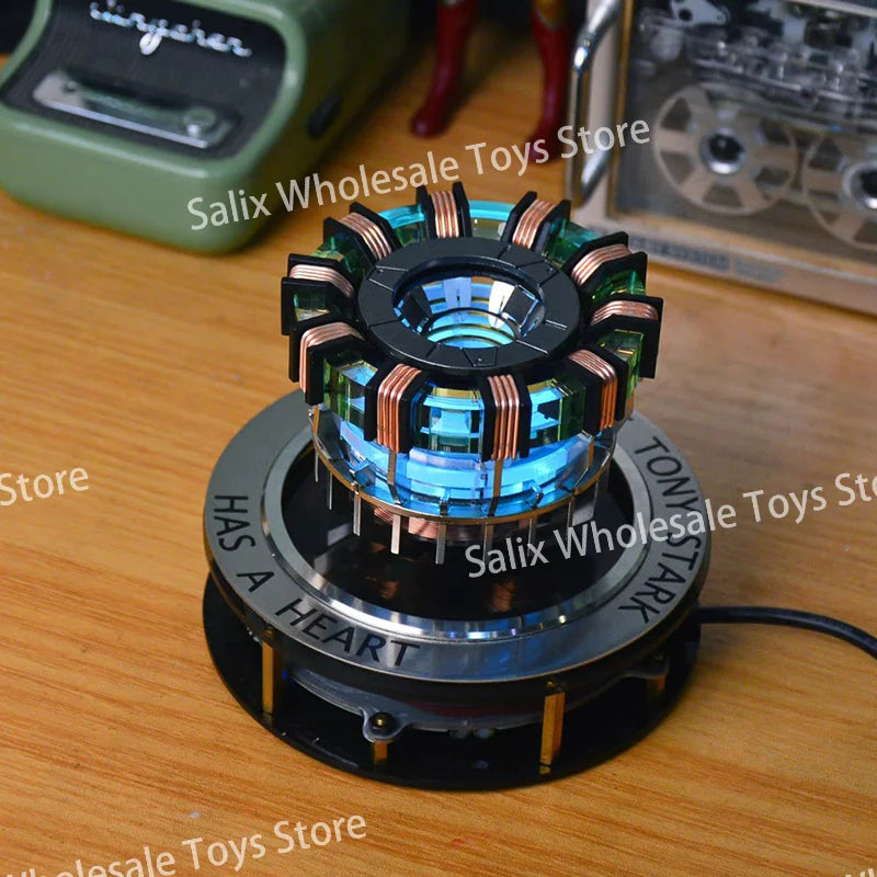 Iron Man Metal Maglev MK2 MK1 Model Toys 1.0 2.0 Chest Lamp Super Hero 1:1 Arc Reactor Light Arc Desktop Decoration Customized