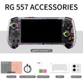 ANBERNIC RG557 Ретро ръчна игрова конзола 5.48 инчов AMOLED екран, ръчен емулатор за Android 14 система, процесор Dimensity 8300