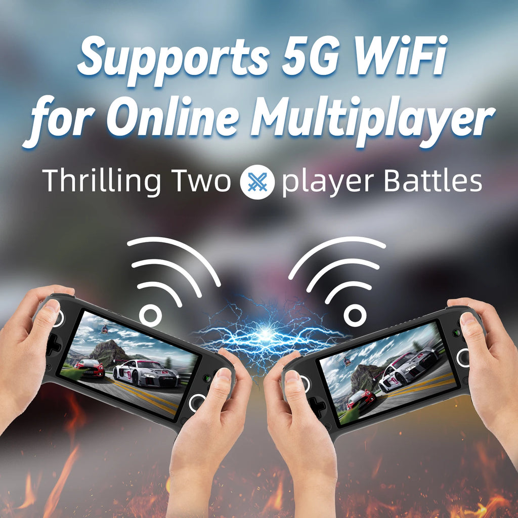 ANBERNIC RG556 Retro-Handheld-Spielekonsole, 5,48-Zoll-AMOLED-Bildschirm, WLAN, Android-Videospiel-Player, unterstützt AI Assistant Streaming