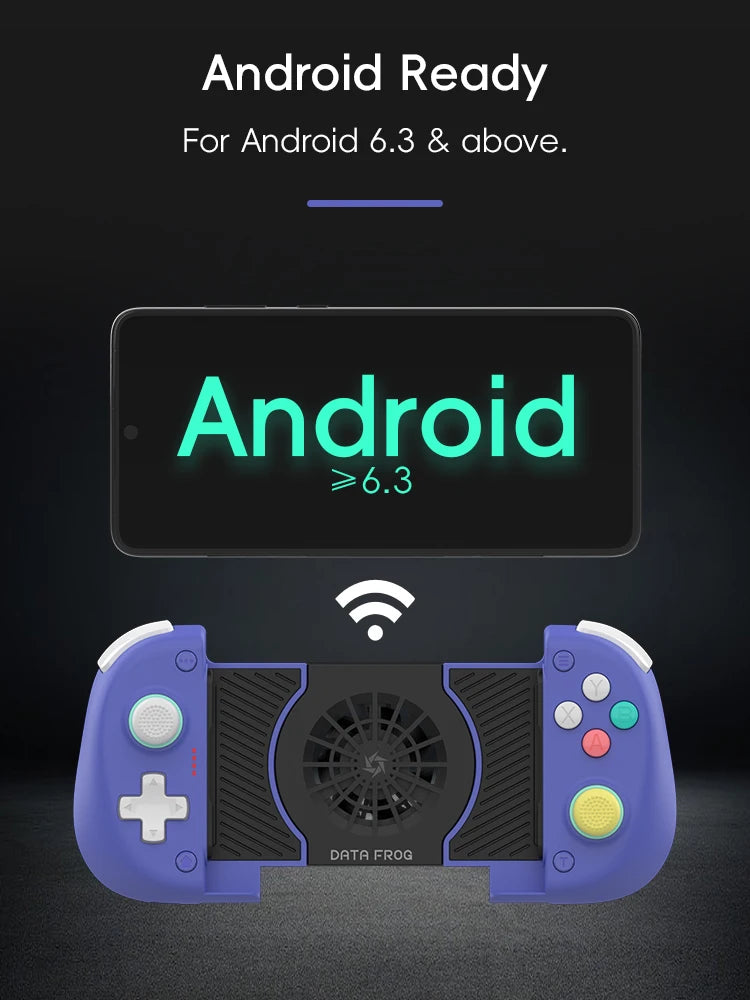 DATA FROG X3 Pro Wireless Mobile Gaming Controller for Smartphone Esports Gamepad with Dual Vibration Ergonomic Design