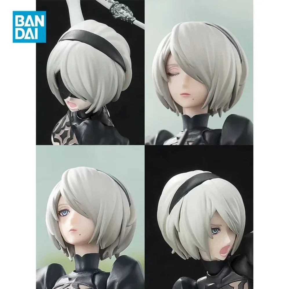 100% Original Bandai SH Figuarts NIER AUTOMATA 2B SHF Figure Model Collection Toy Gift
