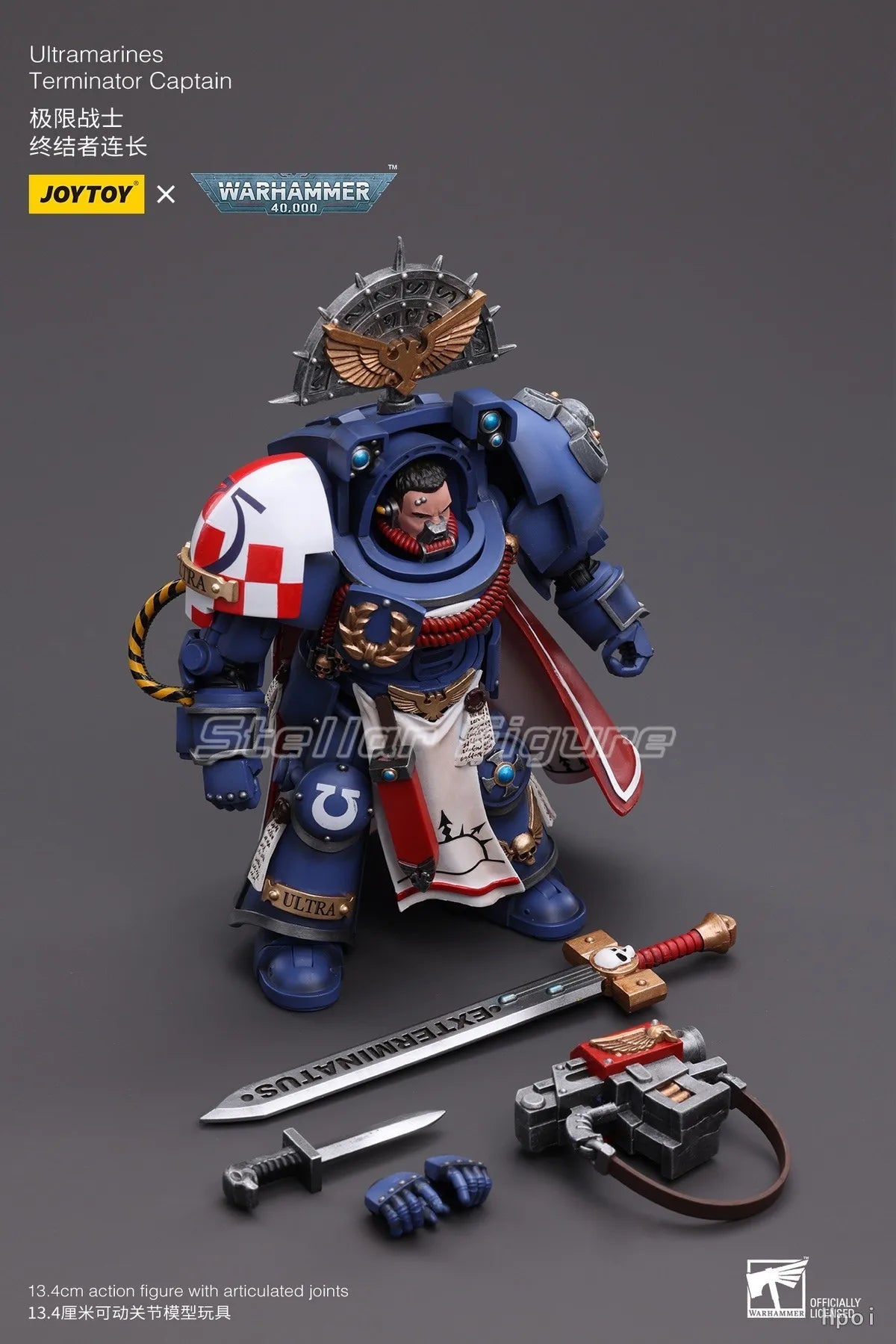【SF】JOYTOY Warhammer 40K  Action Figure Ultramarines Terminator Captain Model Toys Gifts Collection Ornaments