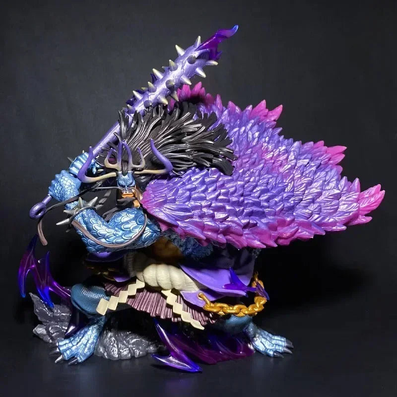 29 см ONE PIECE Аниме Фигурки Kaidou Екшън Фигурка Герои Колекция Satute Детски Настолен Дисплей PVC Модел Кукла Подаръчни Играчки